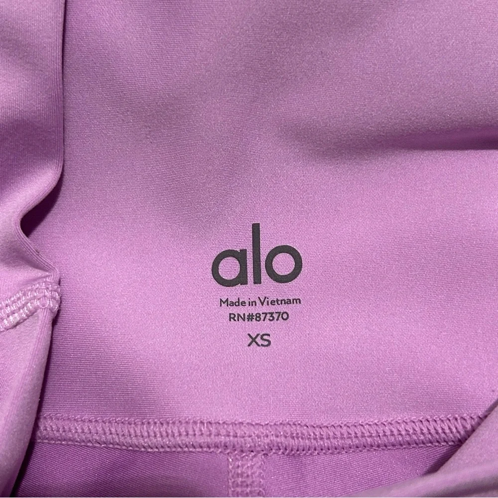 Alo Yoga 7/8 AirLift Compressive Leggings Purple Pink XS Activewear Workout